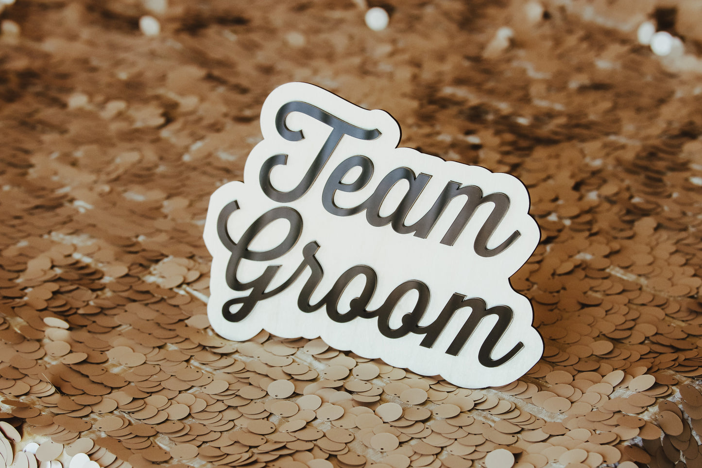 Make Your Photo Booth a Blast with Personalized Signs and Props from Ribbon & Rings Made with High Quality Acrylic and Wood To Last All Night Long