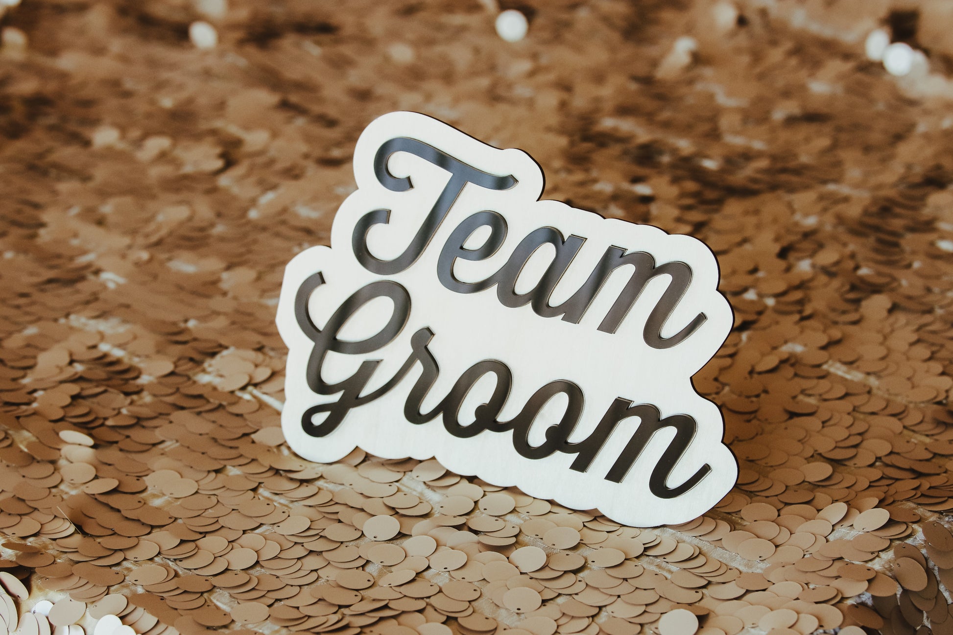 Make Your Photo Booth a Blast with Personalized Signs and Props from Ribbon & Rings Made with High Quality Acrylic and Wood To Last All Night Long