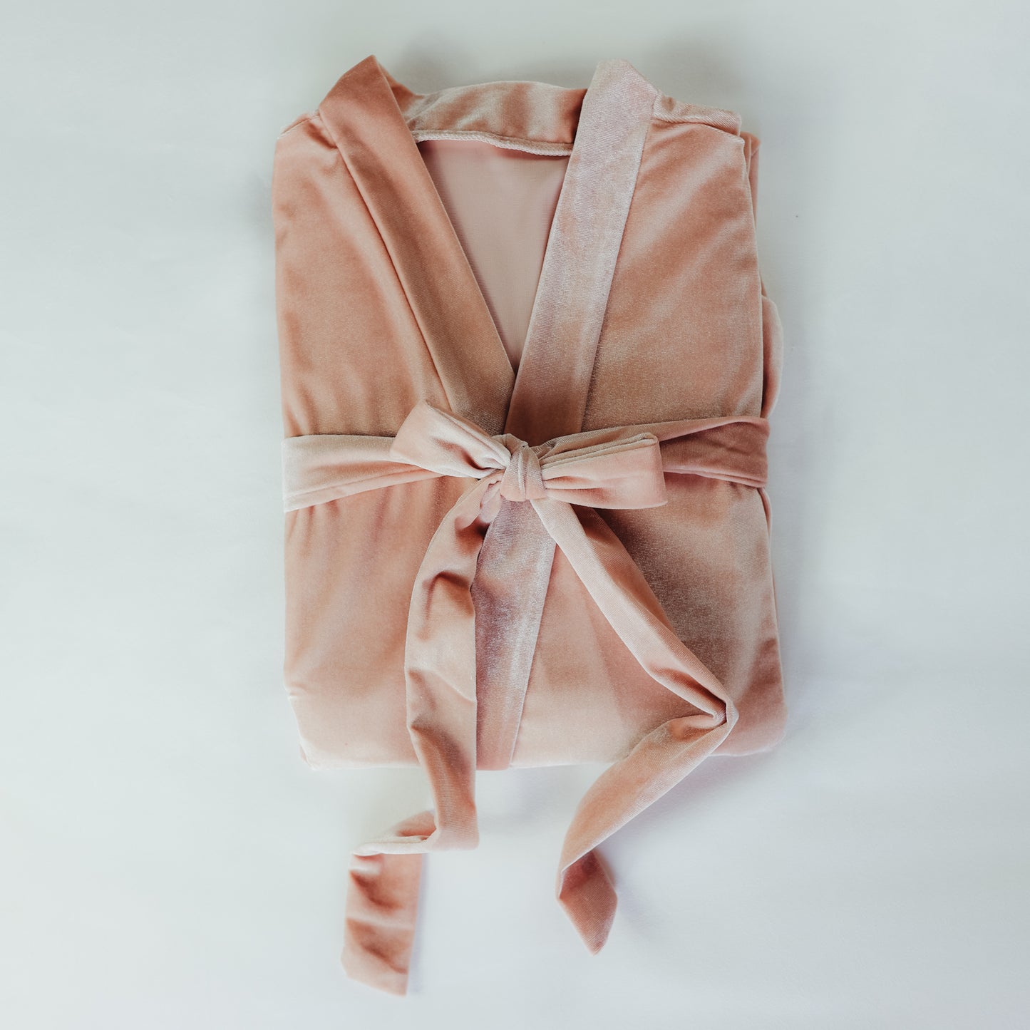 Chic velvet bridesmaids robe, featuring lace sleeve details, one size fits most
