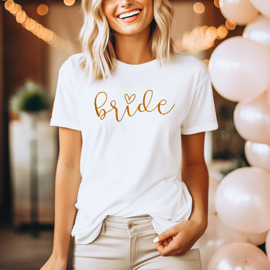 Bride Wearing Bachelorette Party Shirt Bridal Shower Gift
