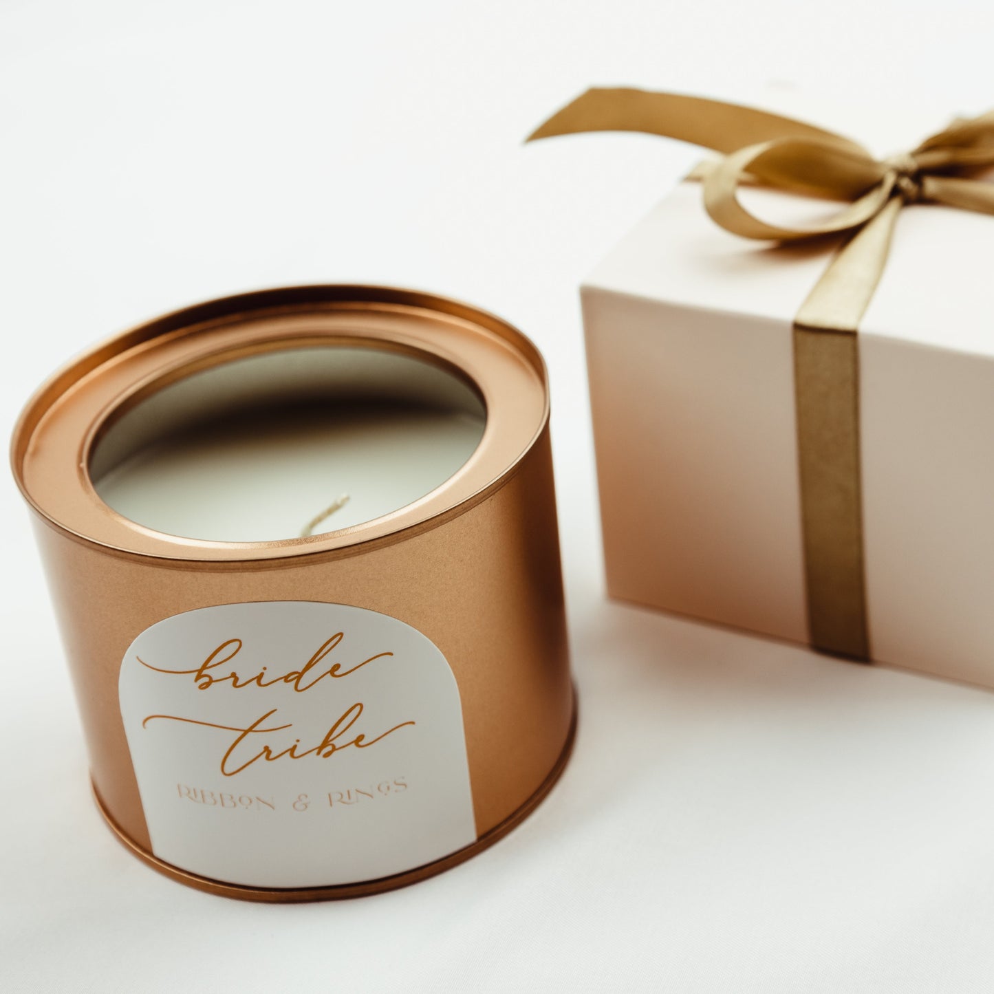 Bridesmaid Proposal Gift for Bride Tribe Soy Candle in Gold Tin