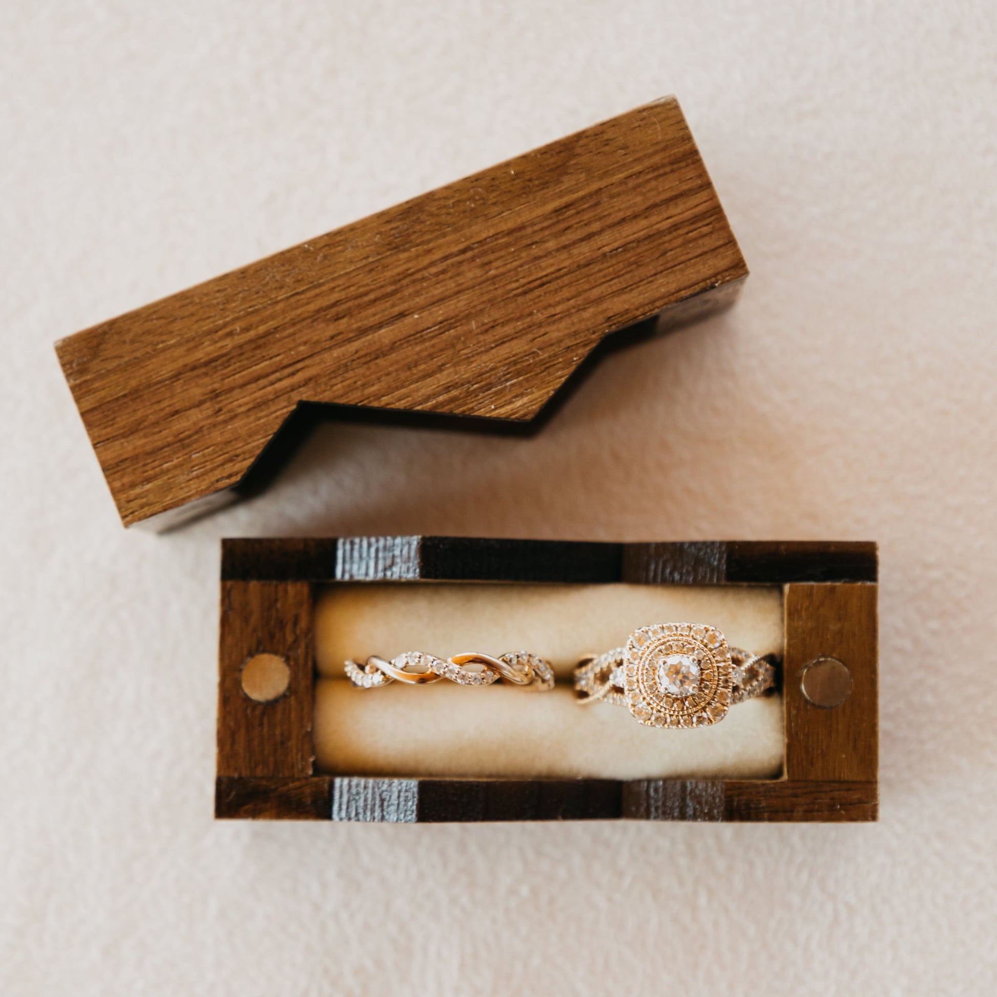 Mountain Inspired Wedding Ring Box with Mountain Range