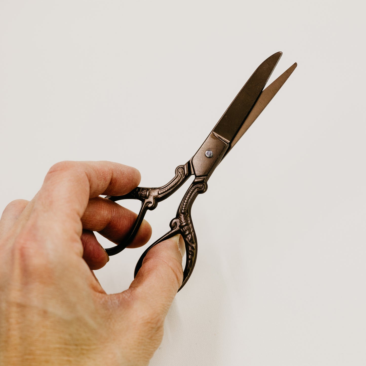 Wedding Flat Lay Styling Details Bronze Scissors