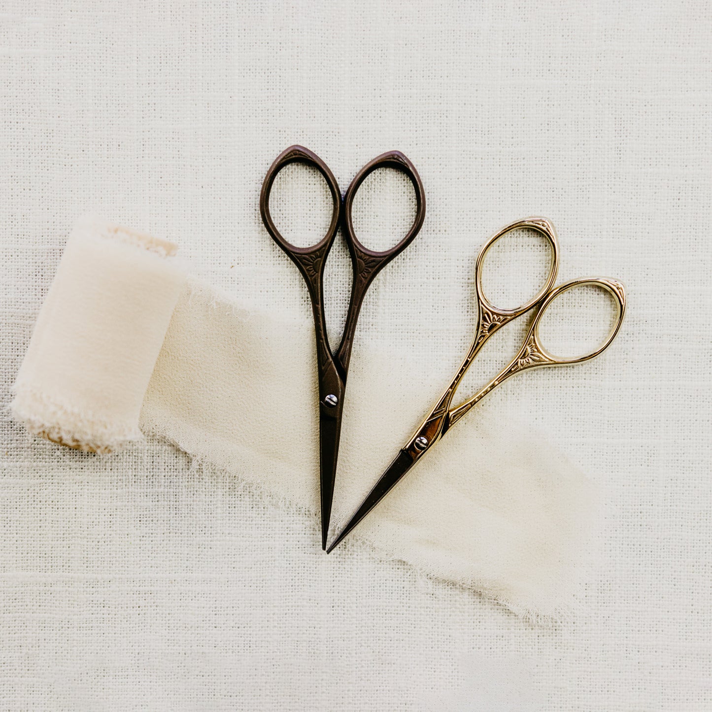 Flat Lay Photography Styling Scissors in Gold or Bronze Finish Petite Size