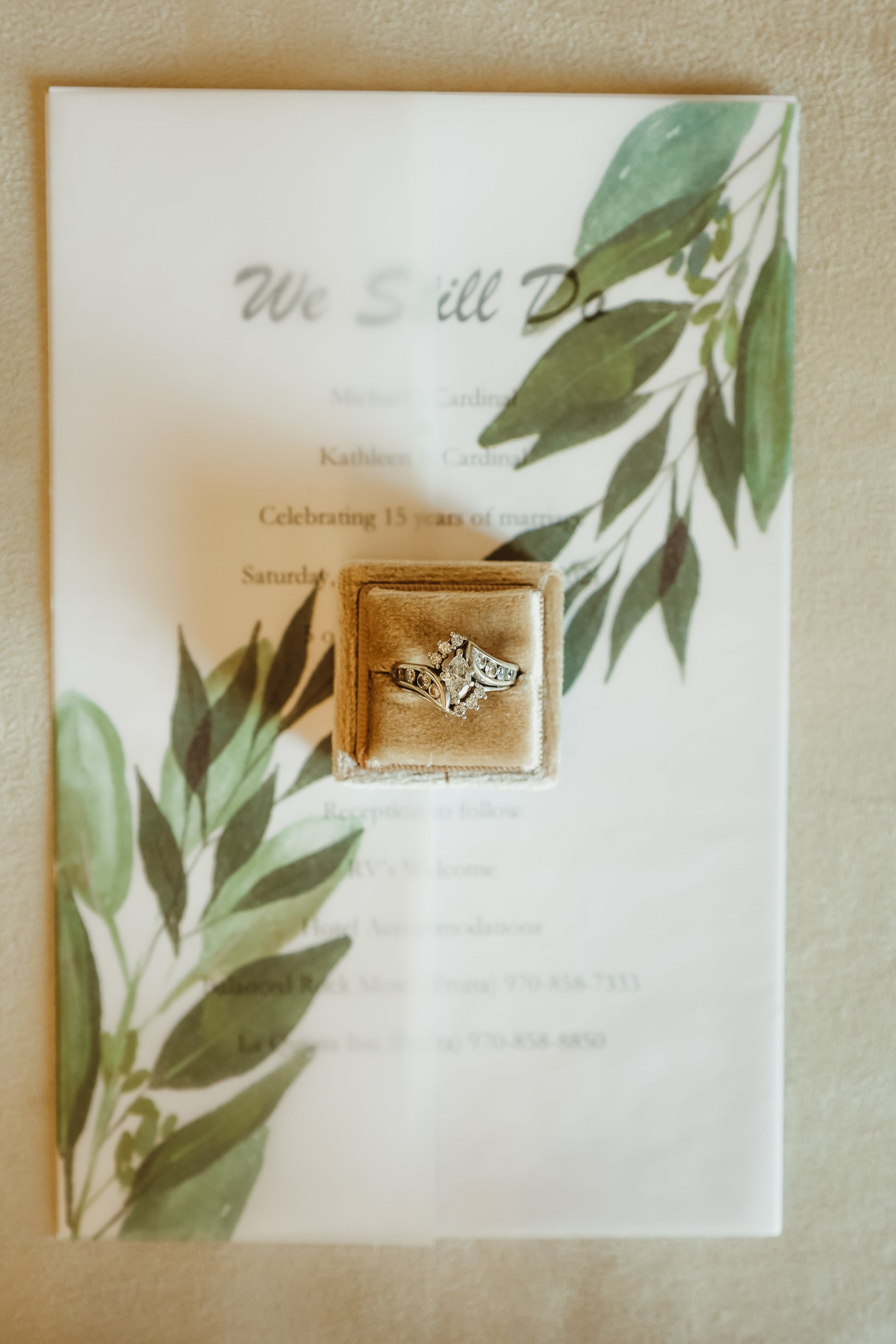 Our Square Velvet Ring Box Holds Your Precious Ring Beautifully for Your Proposal or For Special Close Ups on the Wedding Day