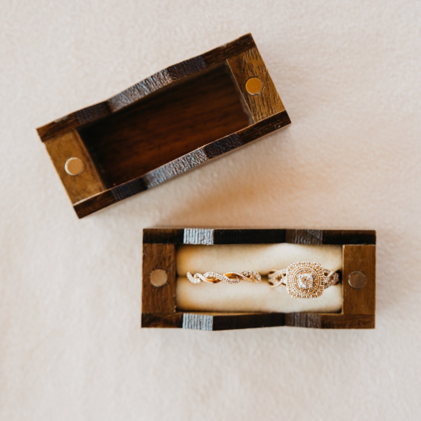 Mountain Range Wood Ring Box for Adventure Wedding or Elopement