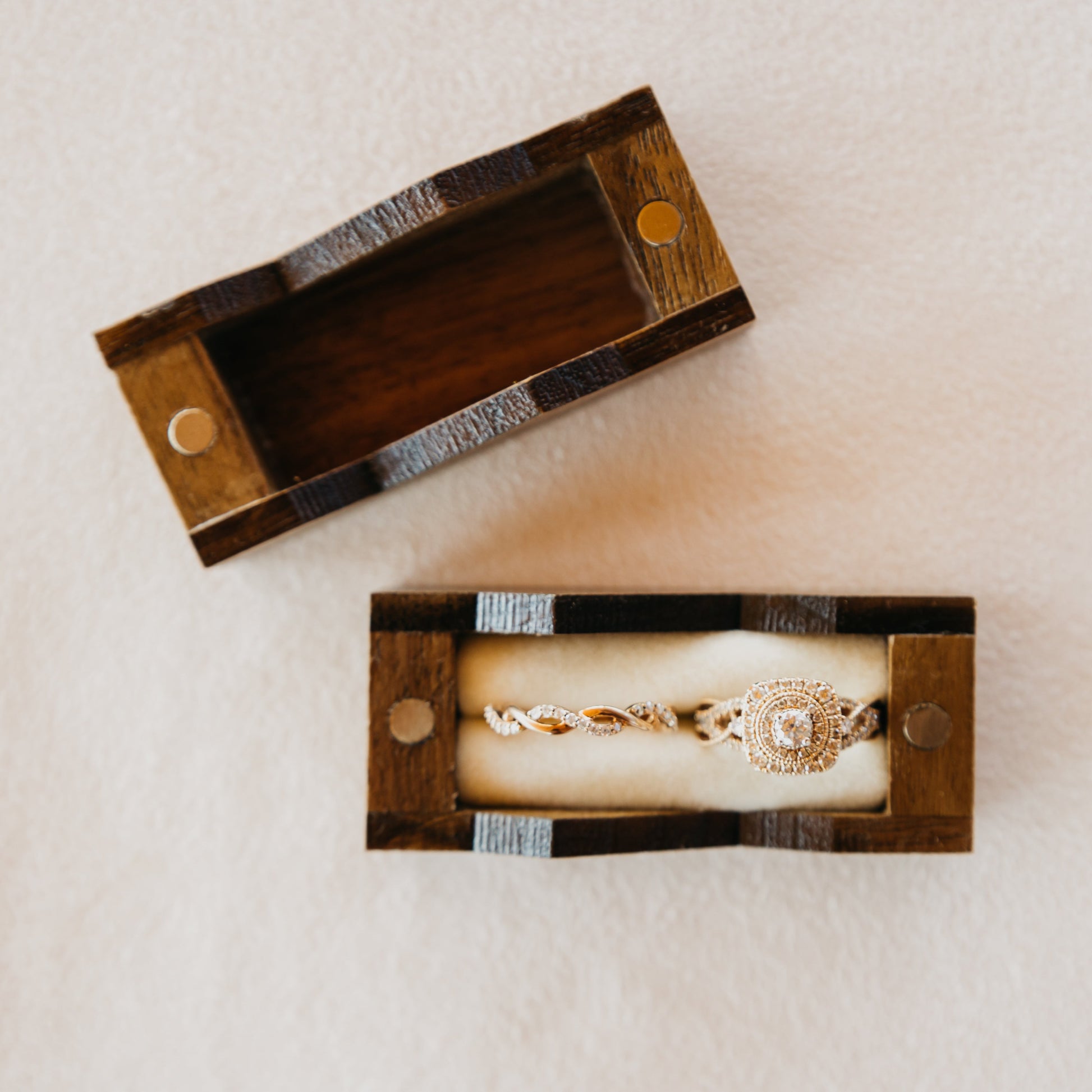 Mountain Range Wood Ring Box for Adventure Wedding or Elopement