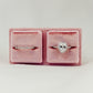 Ring Bearer Double Ring Box in Pink Velvet for Ceremony Ring Exchange