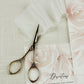 Small Gold Scissors for Wedding Flat Lay Photography