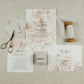 Wedding Flat Lay with White Raw Edge Silk Ribbon