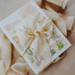 Raw edge silk ribbon, hand-dyed, perfect for adding texture to bridal detail flat lays
