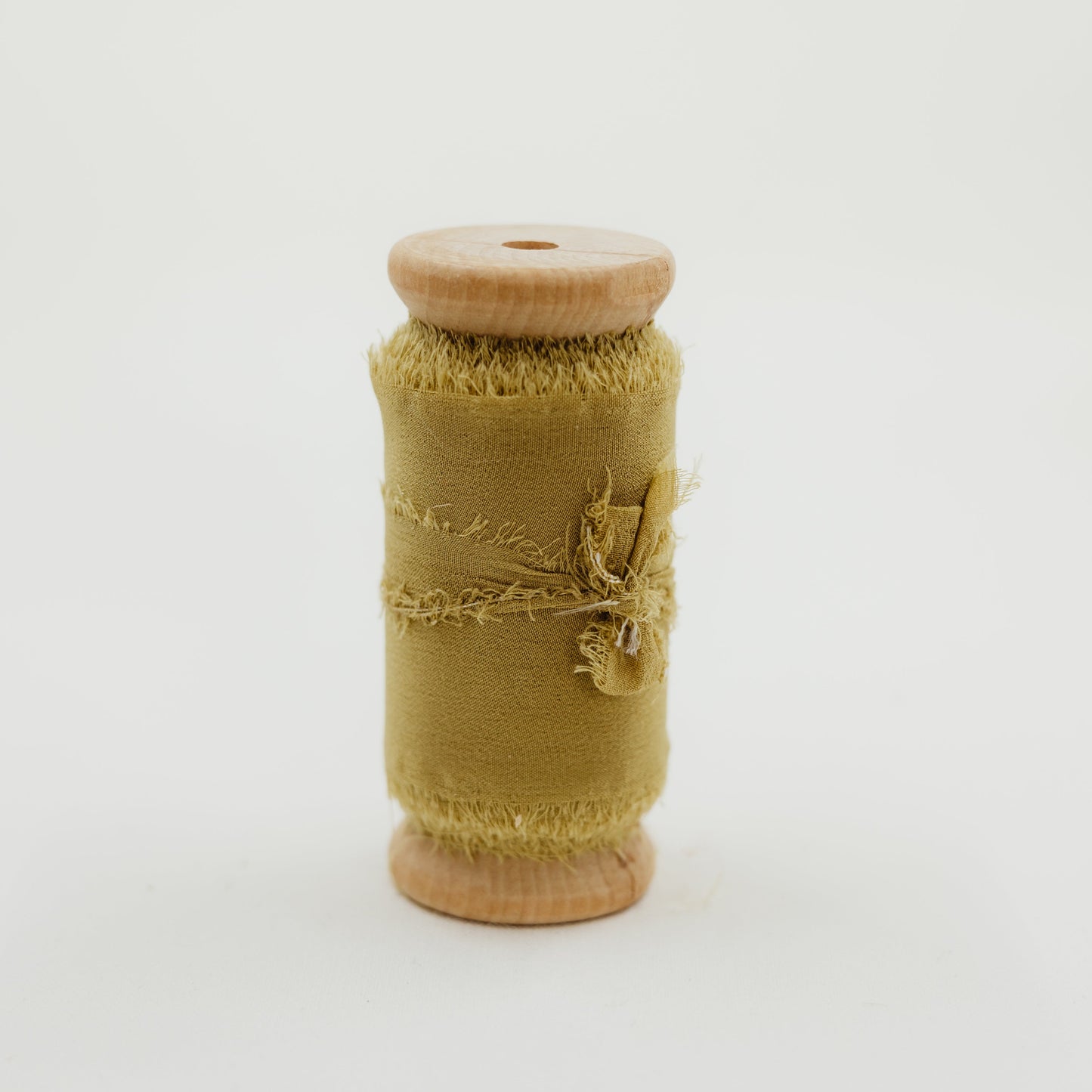 Hand dyed silk ribbon for wedding in mustard yellow