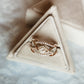 Engagement Ring Box for Holding Wedding Rings and Wedding Detail Photos in Unique Triangle Shape