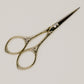 Flat Lay Styling Scissors in Petite Gold Vintage Style