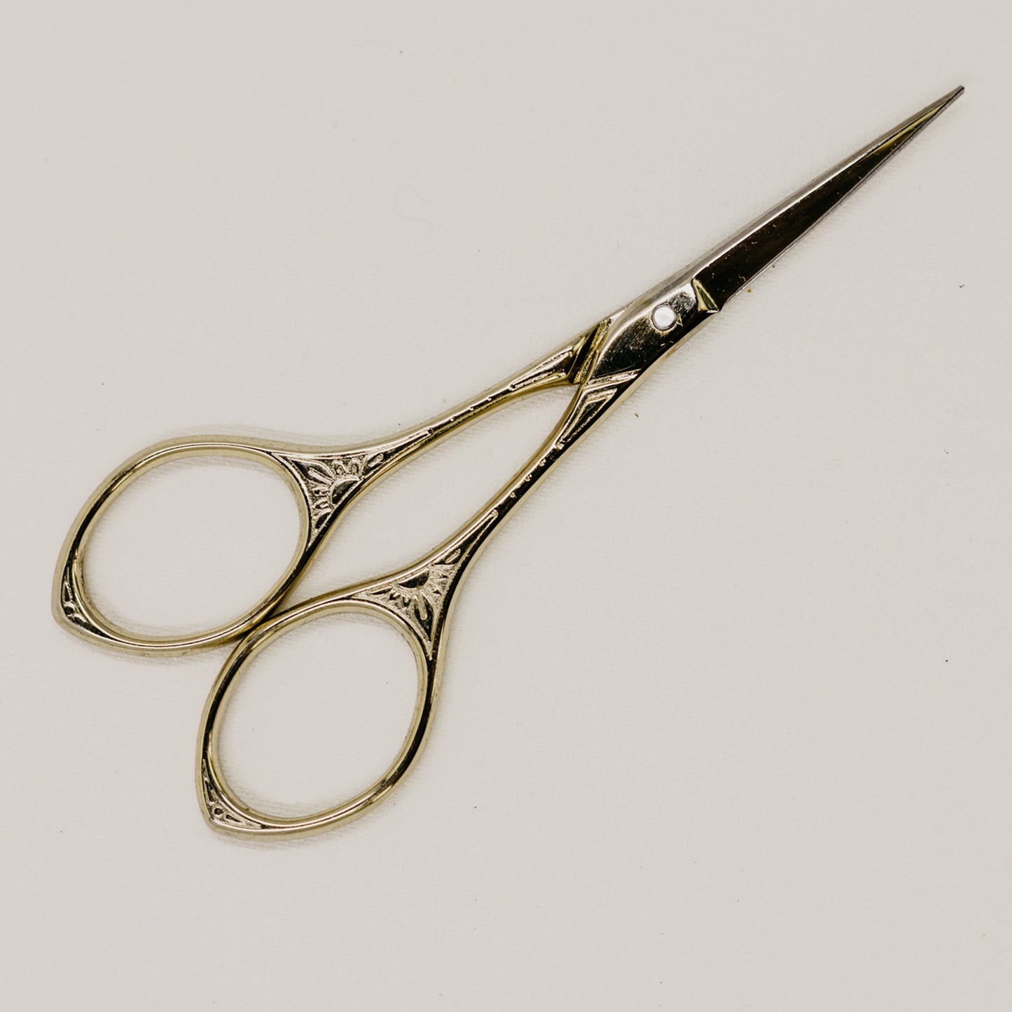 Flat Lay Styling Scissors in Petite Gold Vintage Style