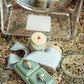 Velvet Double Ring Box Holds 2 Wedding Rings for Flat Lay Photos and Wedding Details